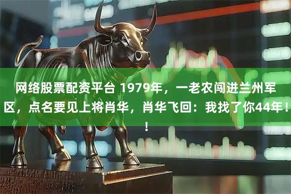 网络股票配资平台 1979年，一老农闯进兰州军区，点名要见上将肖华，肖华飞回：我找了你44年！